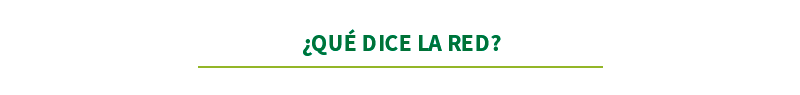 ¿Qué dice la red?